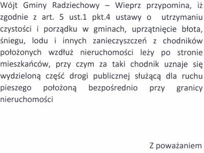 Obraz 2: Szanowni mieszkańcy, pamiętajcie o odśnie...