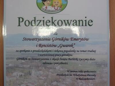 Obraz 2: Barbórka w Przedszkolu im. Władysława Pie...