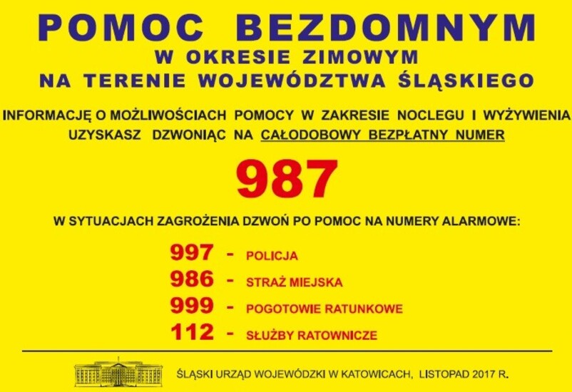 Bezpłatna infolinia dla osób bezdomnych