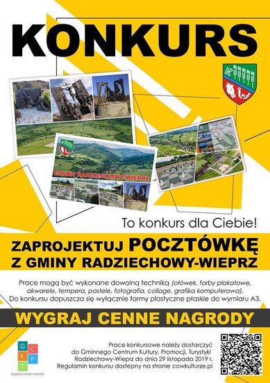 KONKURS: Zaprojektuj pocztówkę z Gminy Radziechowy-Wieprz