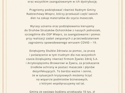 PODZIĘKOWANIE