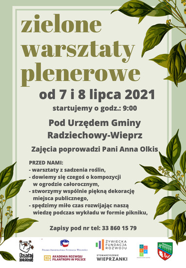 Zapraszamy do wzięcia udziału w ZIELONYCH WARSZTATACH...