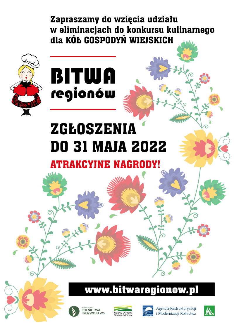 Trwa przyjmowanie zgłoszeń do tegorocznej edycji konkursu kulinarnego  dla Kół Gospodyń Wiejskich „Bitwa...