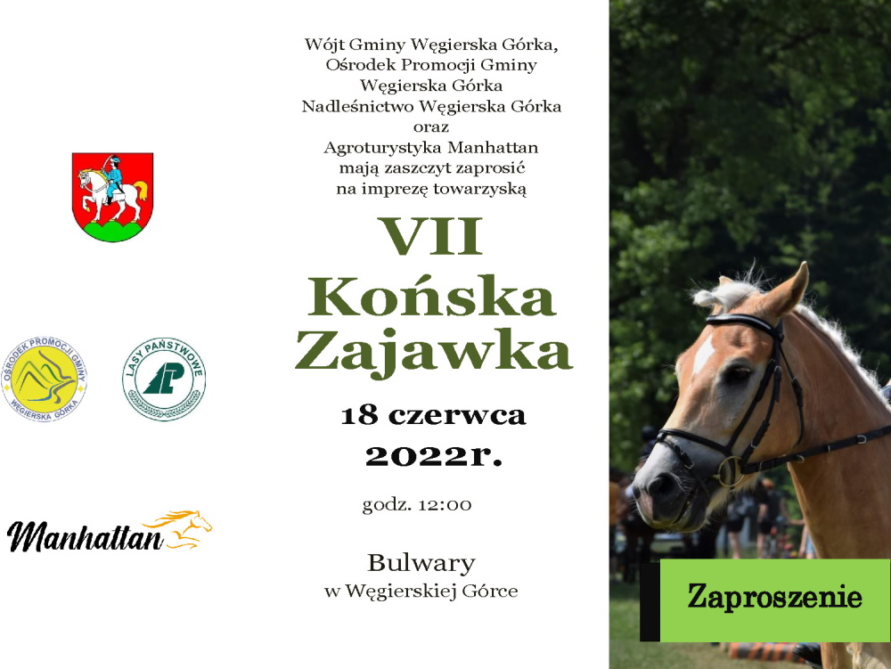 Zaproszenie: 18 czerwca 2022 r., godz.: 12:00 - Węgierska Górka - VII Końska Zajawka