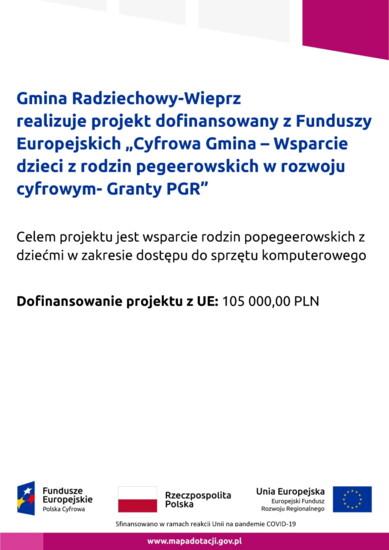 Gmina Radziechowy-Wieprz otrzymała grant w ramach konkursu...