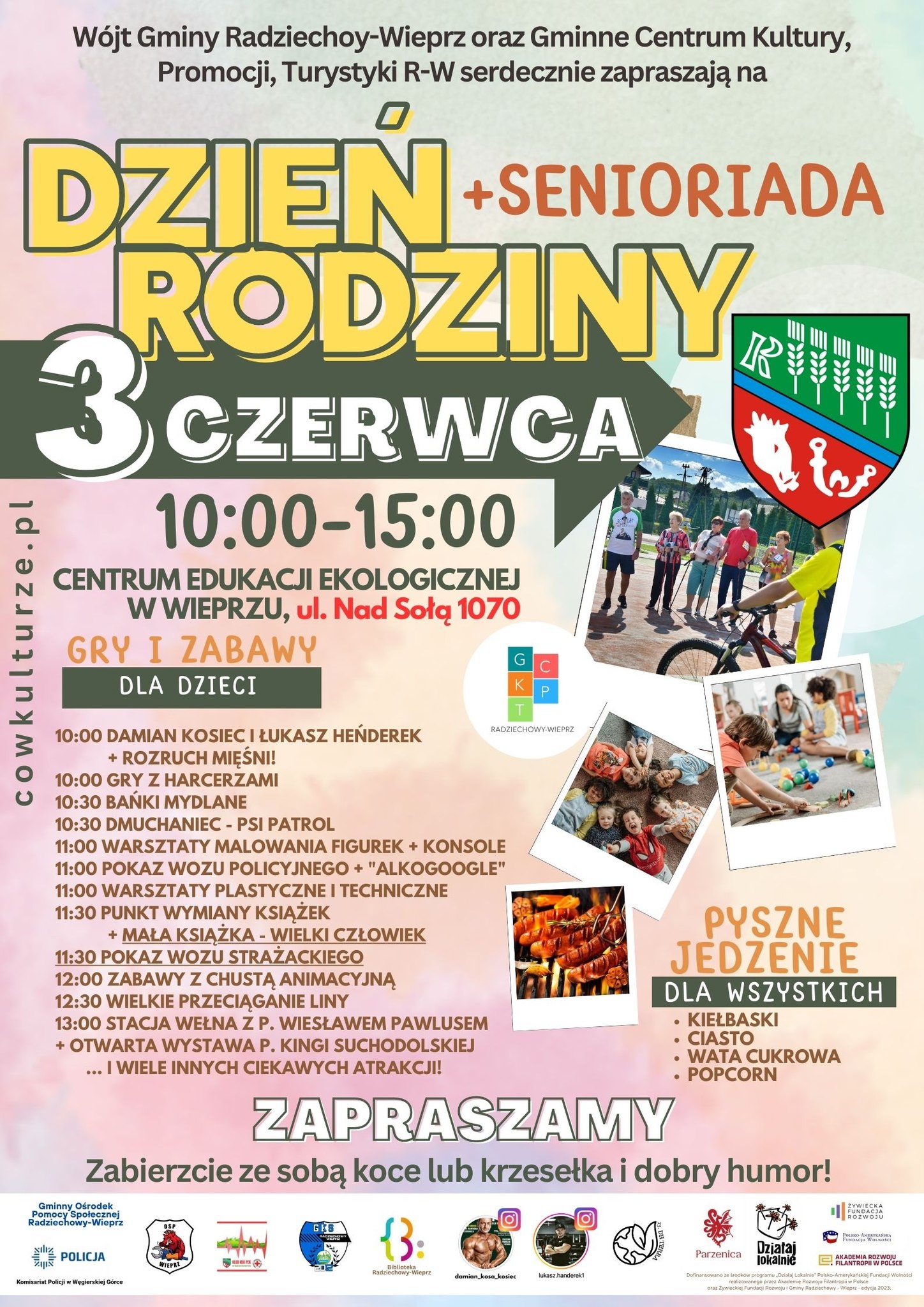 Dzień RODZINY + Senioriada - 3 czerwca 2023r. - w godzinach: 10:00 - 15:00