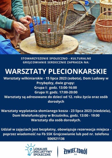 Zapraszamy - Warsztaty Wikliniarskie oraz Warsztaty...