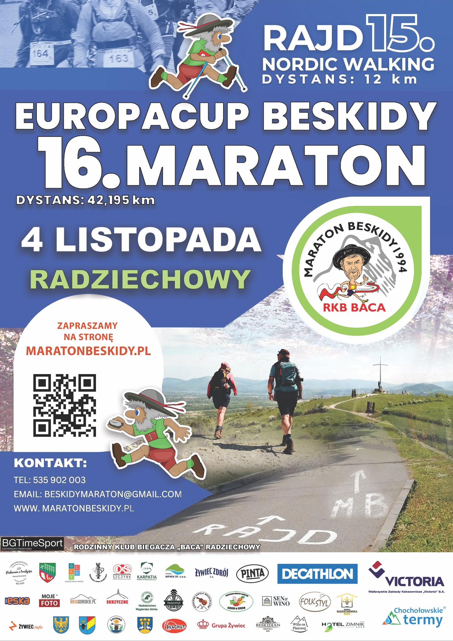 4 listopada 2023r. - Radziechowy - 16. MARATON EUROPACUP BESKIDY i 15. RAJD NORDIC WALKING