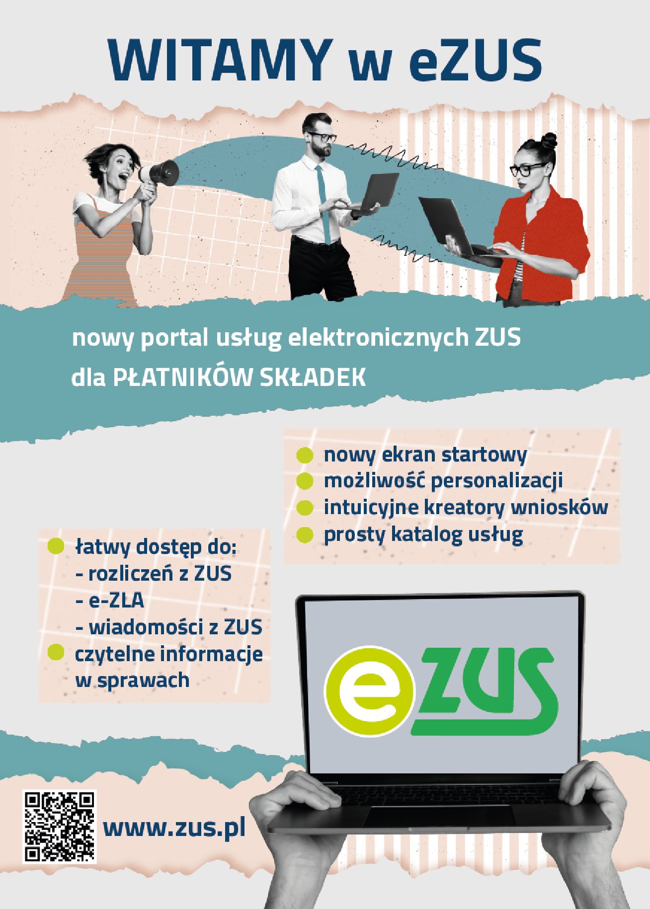 eZUS - nowa odsłona portalu usług elektronicznych ZUS dla płatników składek